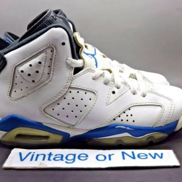 Nike air jordan vi 6 sport blue retro bg 2014 sz 4y