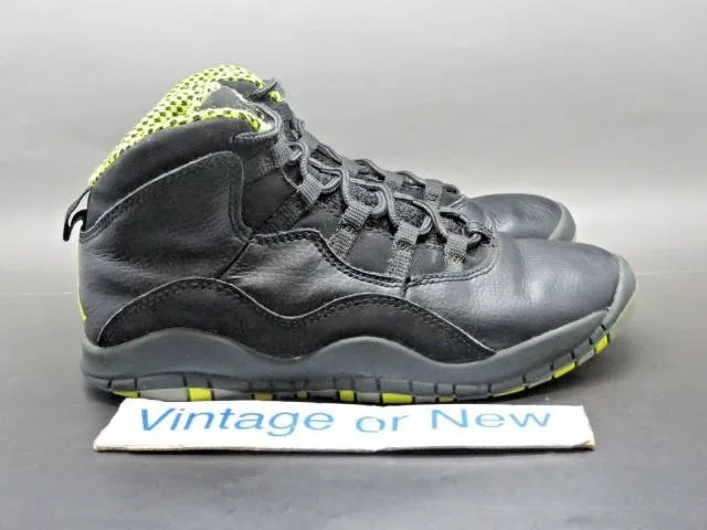 Nike air jordan x 10 venom green retro ps 2013 sz 2y