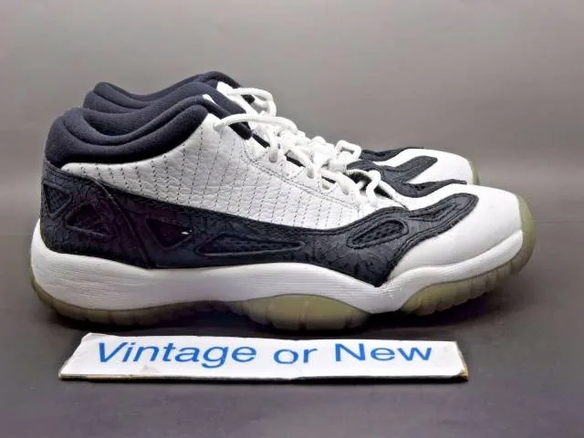 Nike air jordan xi 11 ie low white black retro gs 2011 sz 6y