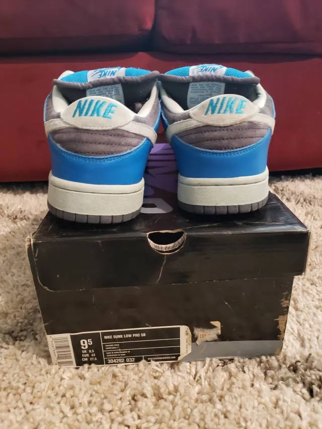 Nike sb dunk low aqua chalk sz 9.5