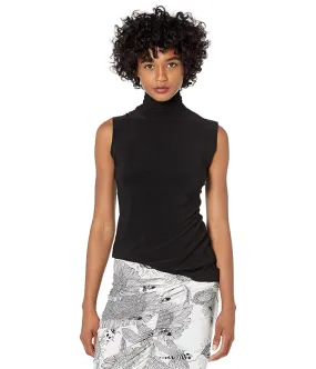 Norma Kamali Slim Fit Sleeveless Turtle Top