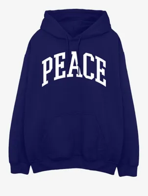 NW2 Peace College Adult Navy Printed Hoodie | Men | George at ASDA