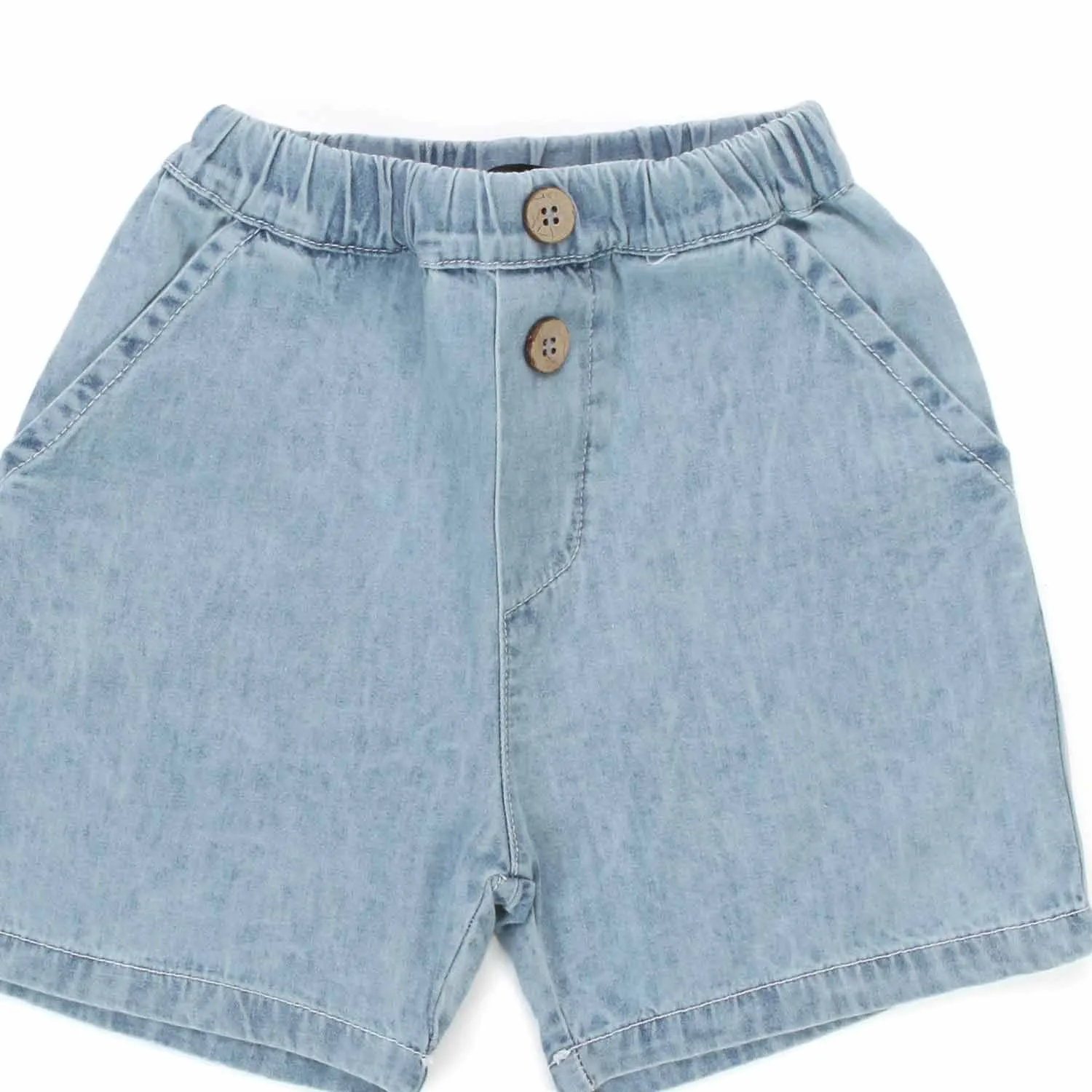 One More In The Family Matt Unisex Jeans Shorts For Baby