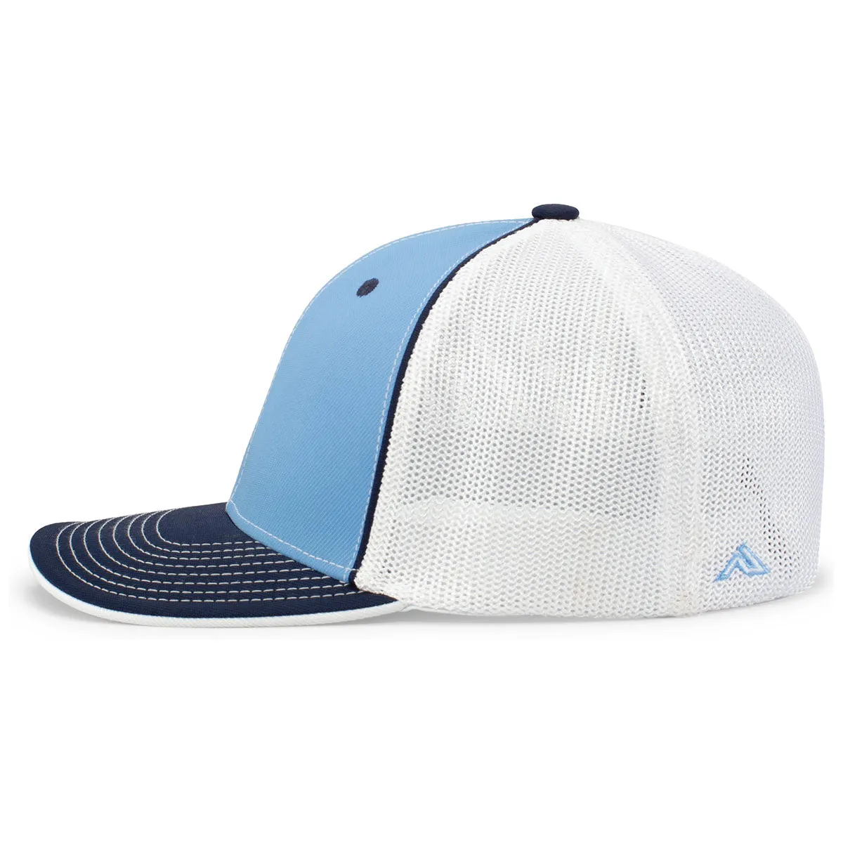 Pacific Headwear Columbia Blue/White/Navy Universal Fitted Trucker Mesh Cap