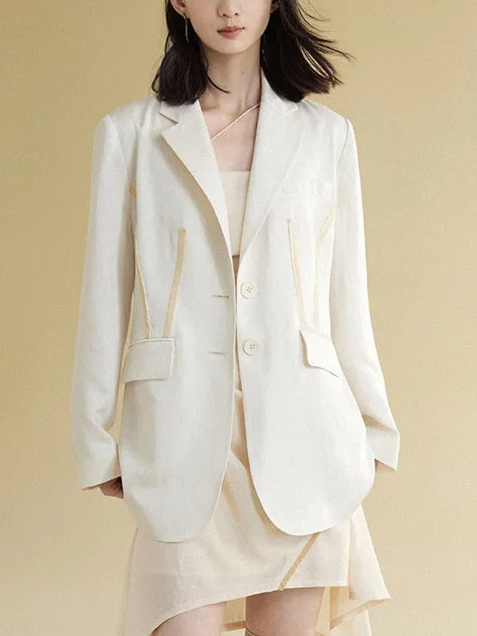 Patch Loose Suit Jacket