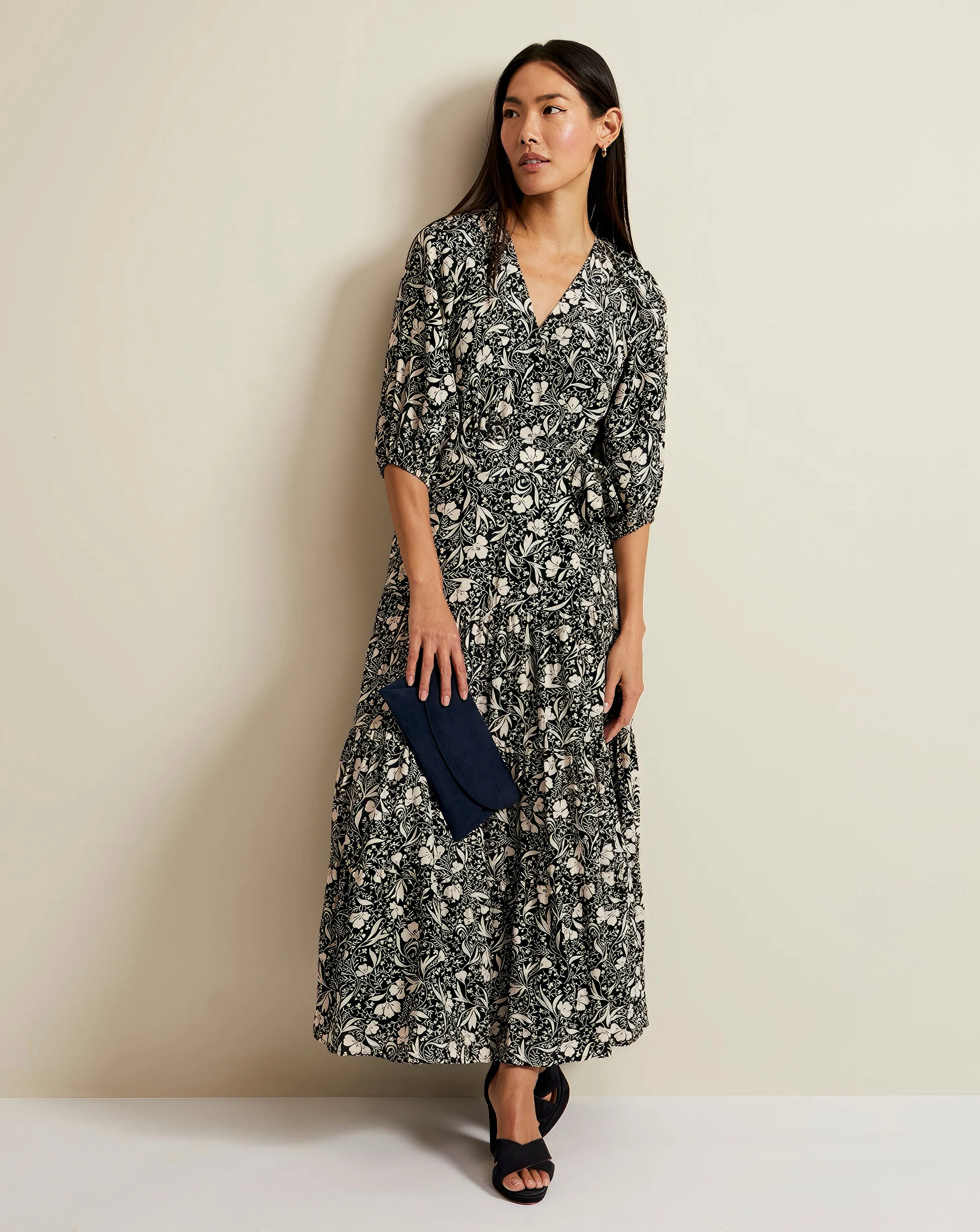 Phase Eight Kezia Floral Wrap Midi Dress