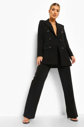 Pleat Front Straight Leg Pants