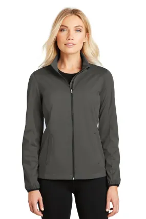 Port Authority Ladies Active Soft Shell Jacket L717 Grey Steel