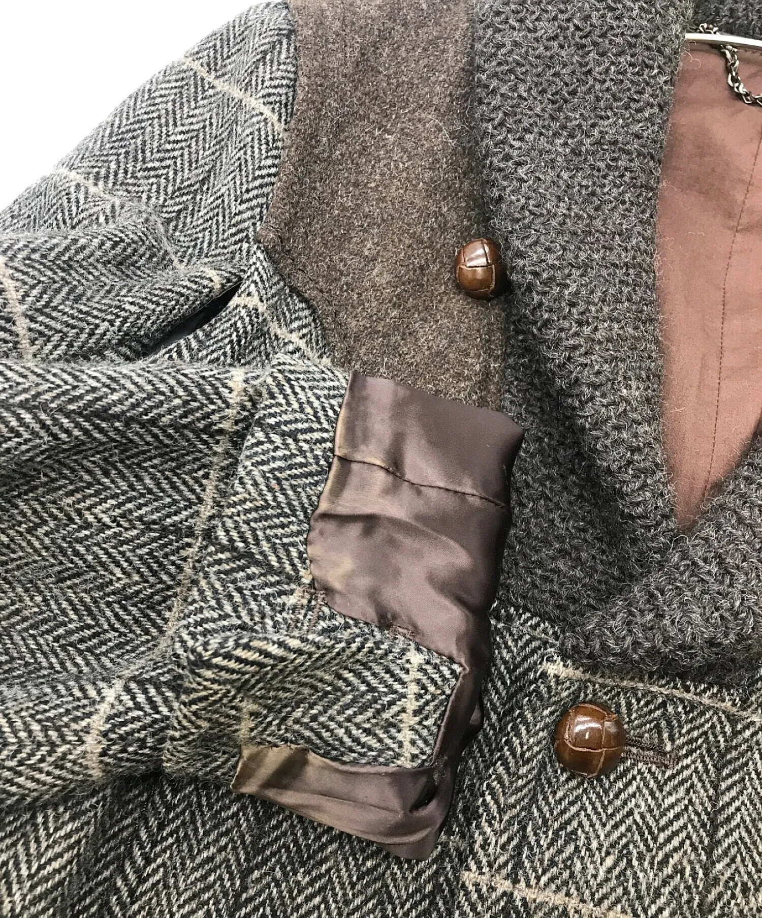 [Pre-owned] NUMBER (N)INE 02AWGEORGE period Herringbone Tweed Jacket