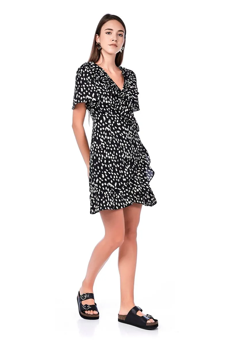 Preicy Ruffle Wrap Dress 