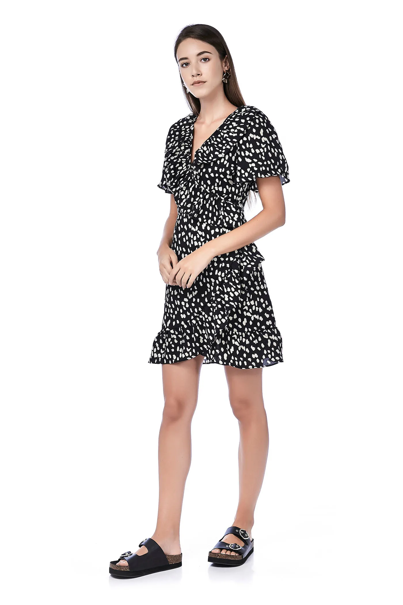 Preicy Ruffle Wrap Dress 