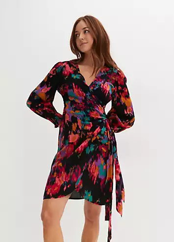 Printed Wrap Dress by bonprix | Look Again