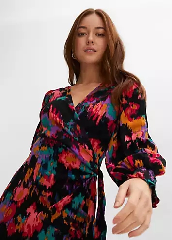 Printed Wrap Dress by bonprix | Look Again