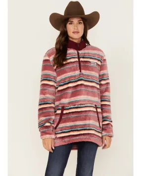 Product Name:  Hooey Women's Serape Stripe Print Quarter Zip Fleece Pullover