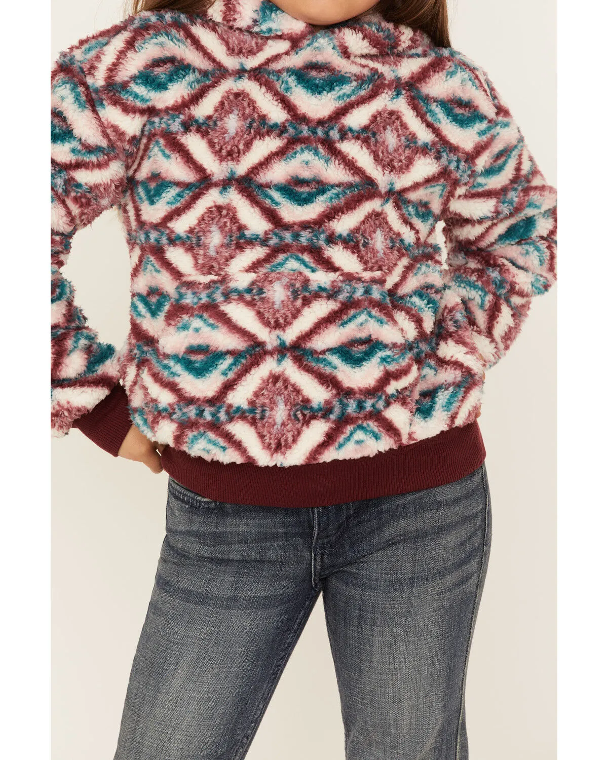 Product Name:  Shyanne Girls' Fuzzy Sherpa Southwestern Print Pullover