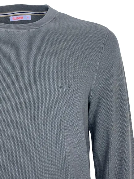 PULLOVER UOMO GRIGIO 100% COTONE