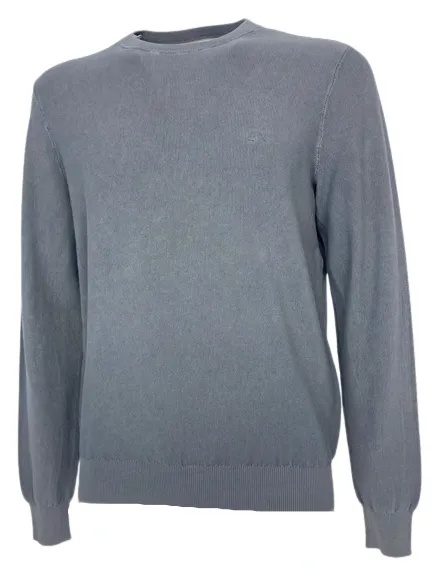 PULLOVER UOMO GRIGIO 100% COTONE