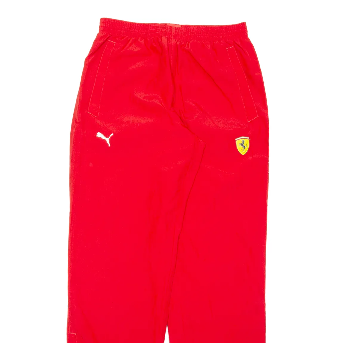 PUMA Ferrari Mens Track Pants Red Wide-Leg S W28 L32