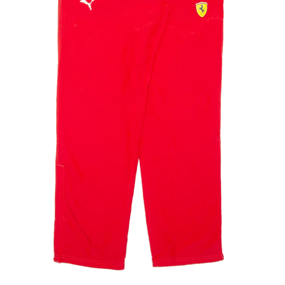 PUMA Ferrari Mens Track Pants Red Wide-Leg S W28 L32