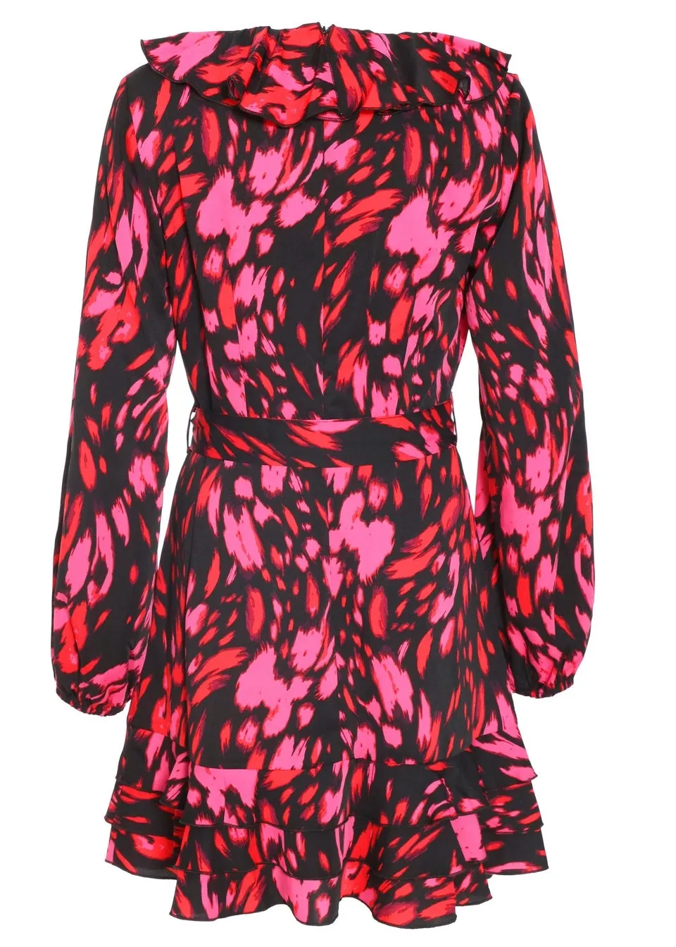 Quiz Pink Animal Print Wrap Skater Dress