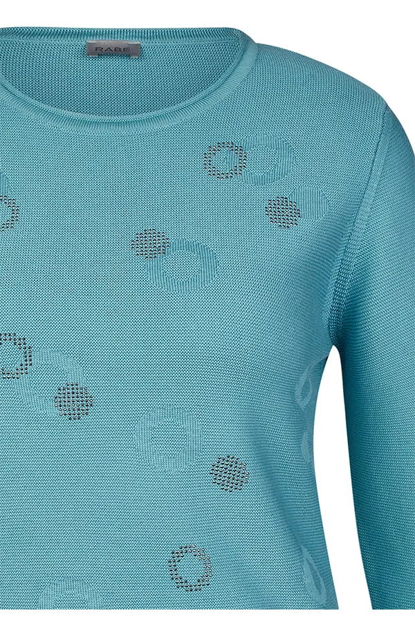 Rabe & LecomteBLUE CIRCLE RHINESTONE MOTIF PULLOVER