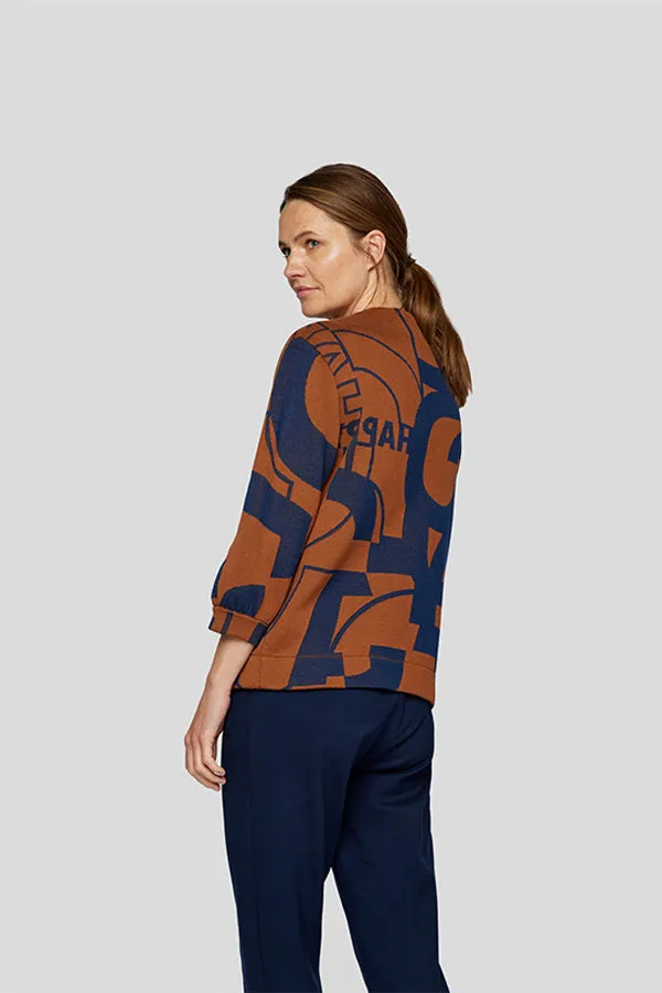 Rabe & LecomteBROWN GRAPHIC DESIGN PULLOVER