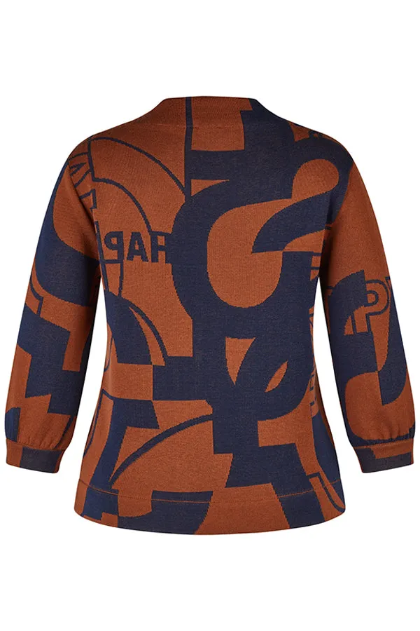 Rabe & LecomteBROWN GRAPHIC DESIGN PULLOVER