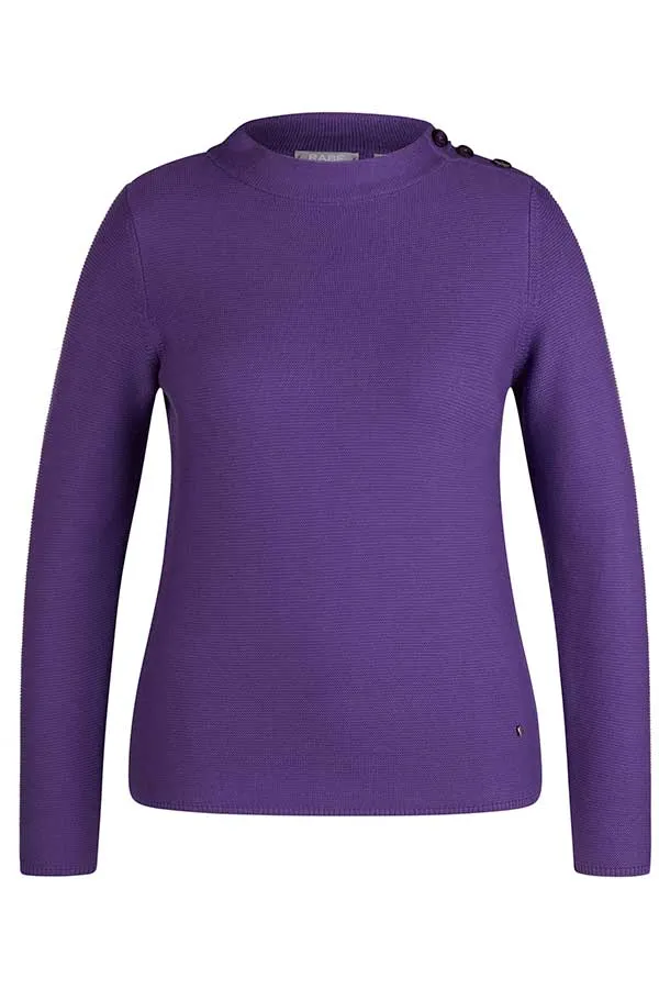 Rabe & LecomtePURPLE SHOULDER BUTTON PULLOVER