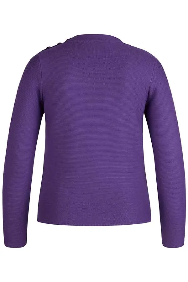 Rabe & LecomtePURPLE SHOULDER BUTTON PULLOVER