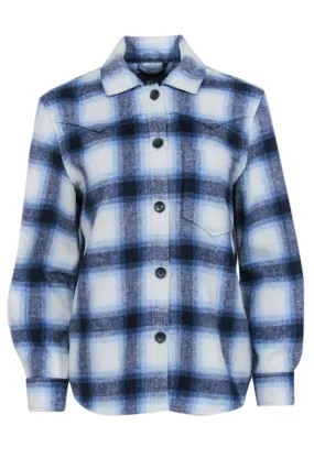 Rails - Navy, Blue, & White Plaid Shirt Jacket Sz XS