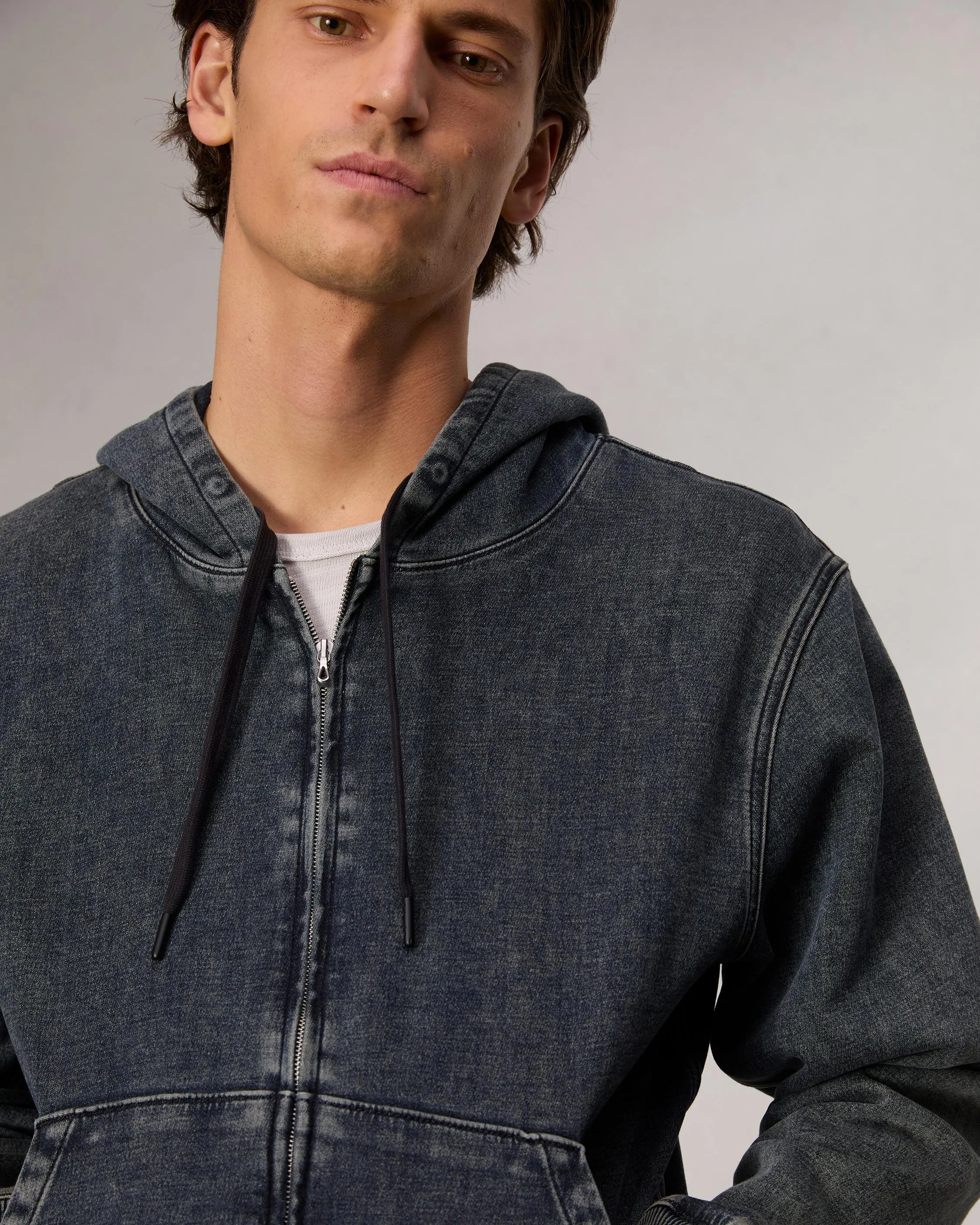 rbSTRIDE Denim Zip Hoodie