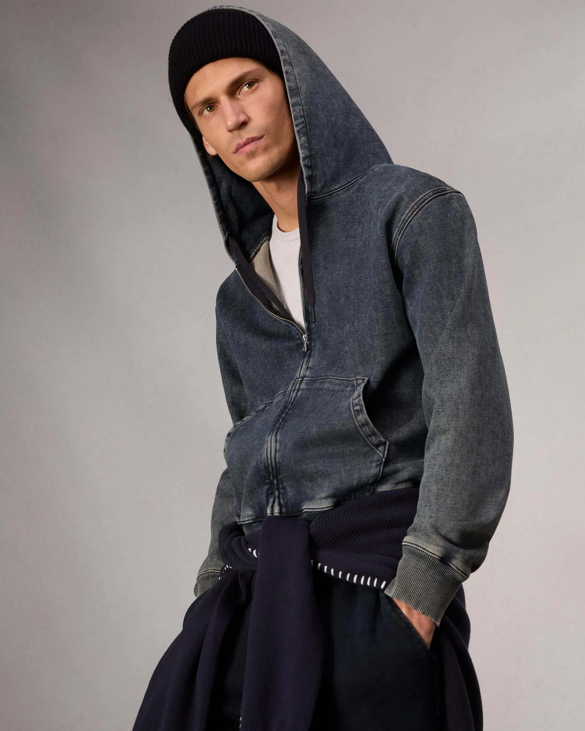 rbSTRIDE Denim Zip Hoodie