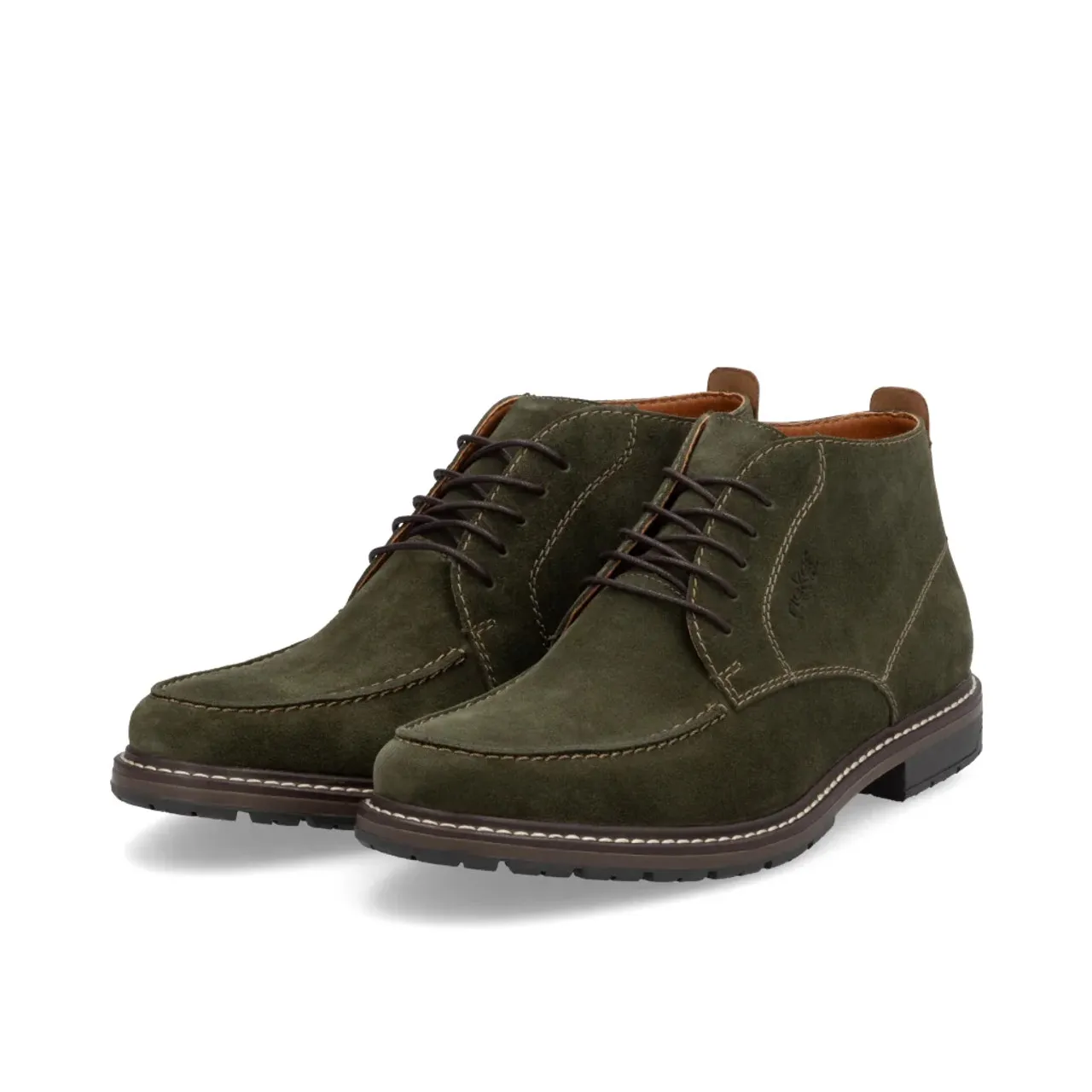 Rieker 13700-54 Olive Smart Suede Ankle Boot