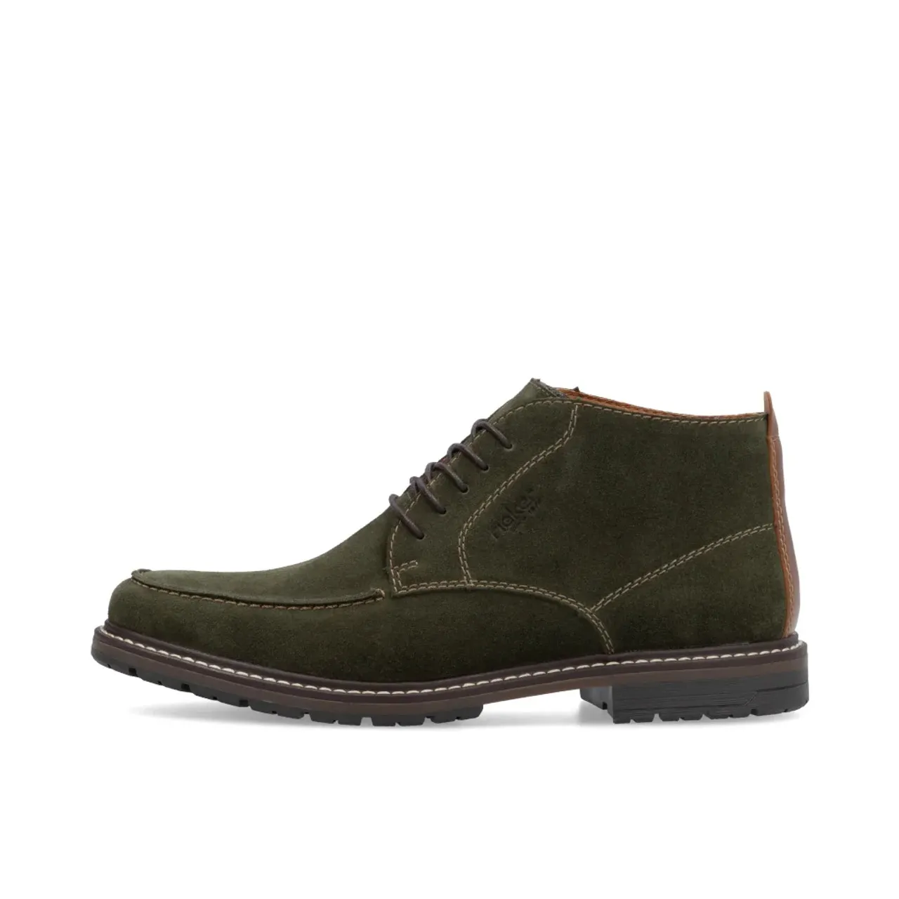 Rieker 13700-54 Olive Smart Suede Ankle Boot