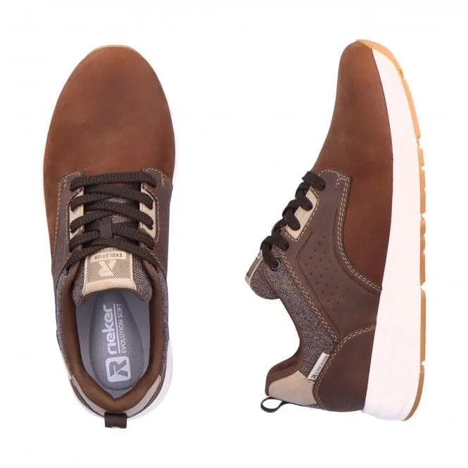 Rieker  Mens 07005-22 Bendigo Brown Combi Lace-Up Trainers