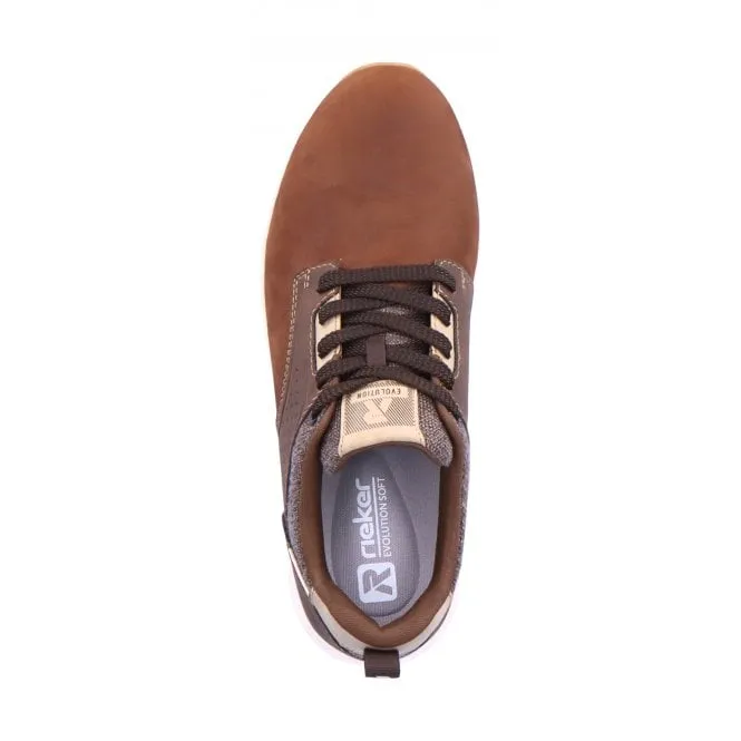 Rieker  Mens 07005-22 Bendigo Brown Combi Lace-Up Trainers