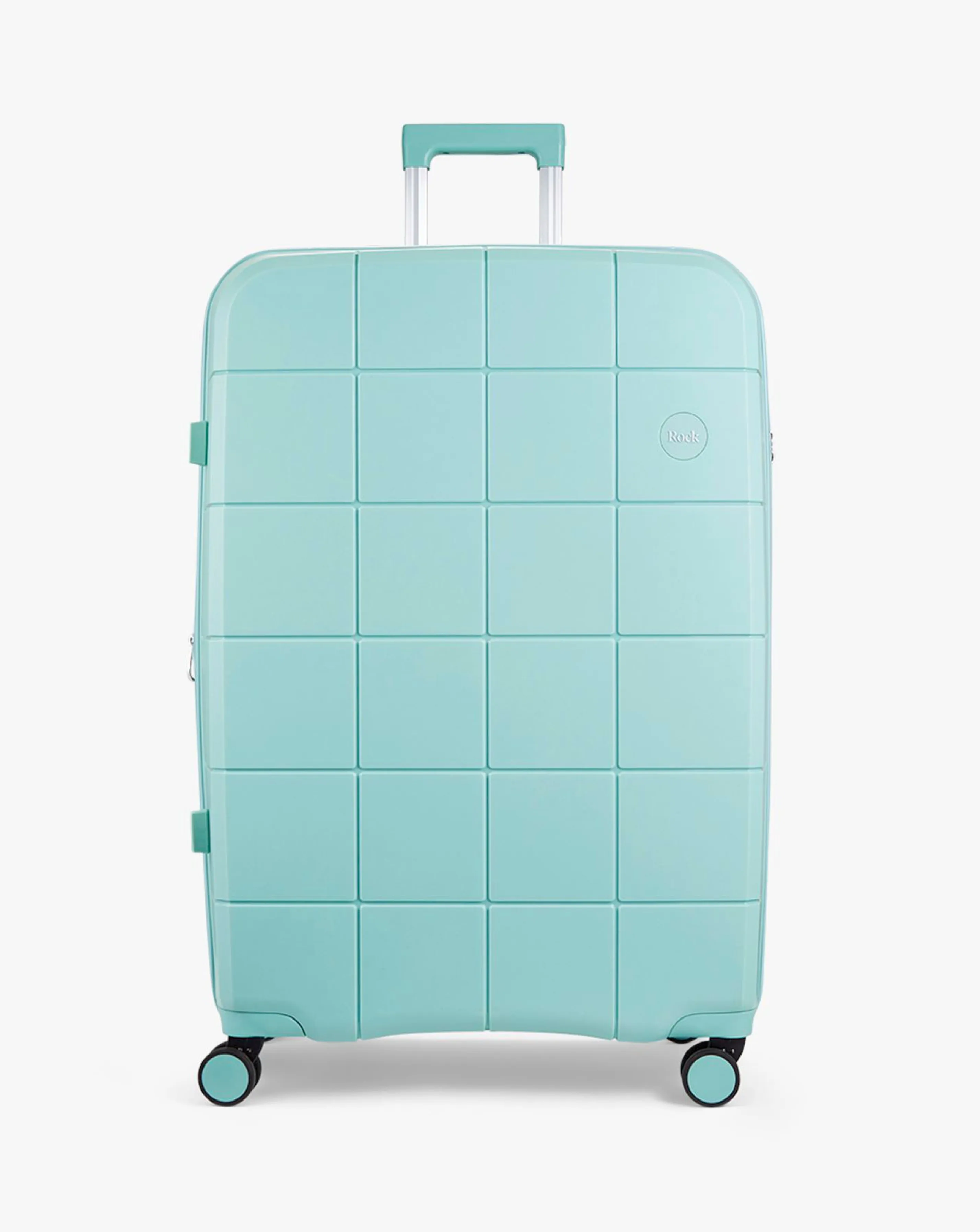 Rock Pixel Pastel Green Large Suitcase | Simply Be