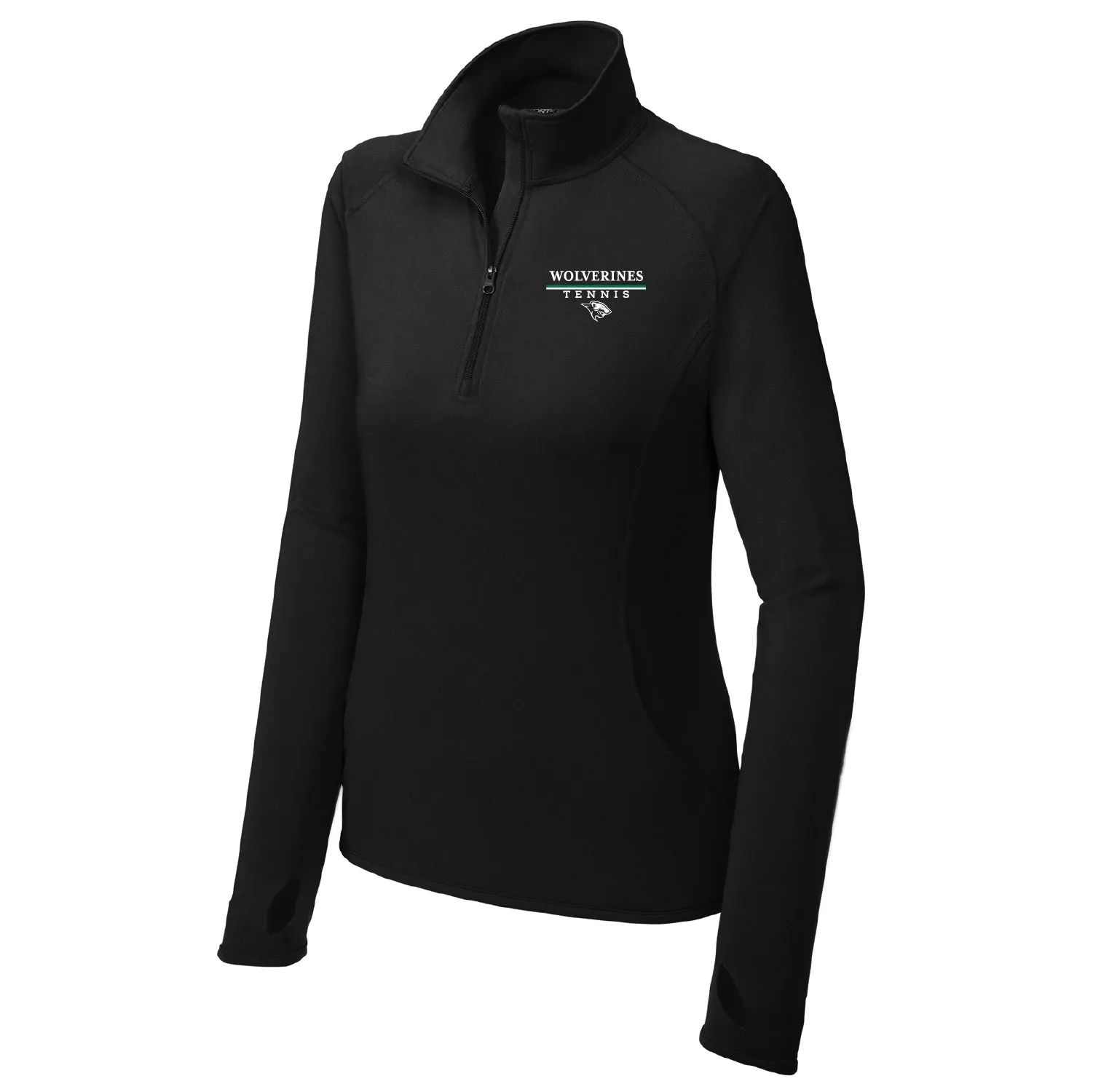 Rock Ridge Girls Tennis Ladies Sport-Wick Stretch 1/4-Zip Pullover