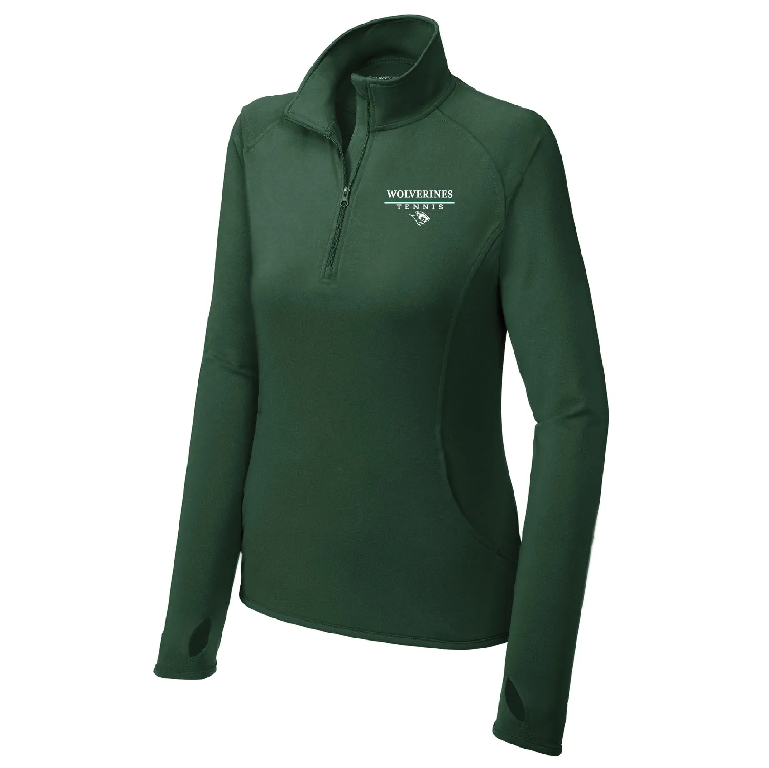 Rock Ridge Girls Tennis Ladies Sport-Wick Stretch 1/4-Zip Pullover