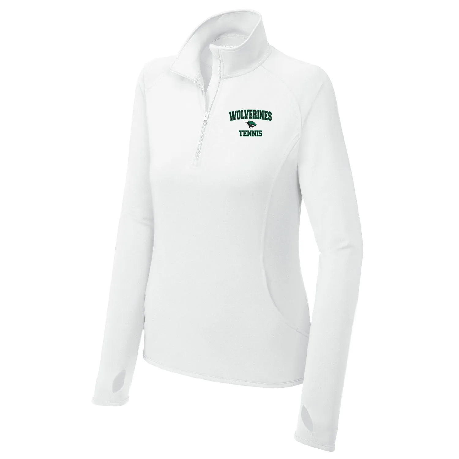 Rock Ridge Girls Tennis Ladies Sport-Wick Stretch 1/4-Zip Pullover