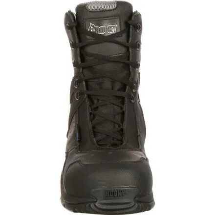 Rocky 1st Med Carbon Fiber Toe Puncture-Resistant Side-Zip Waterproof Public Service Boot