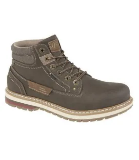 Route 21 Mens 6 Eyelet Ankle Boot (Dark Brown) - UTDF1655