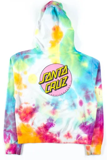 Santa Cruz Zip Front Tie Dye Hoodie