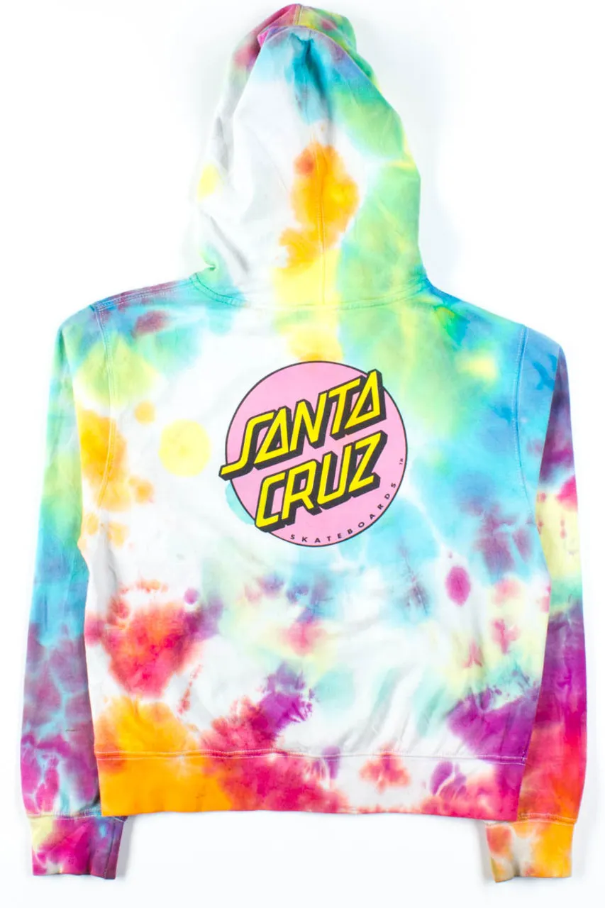 Santa Cruz Zip Front Tie Dye Hoodie