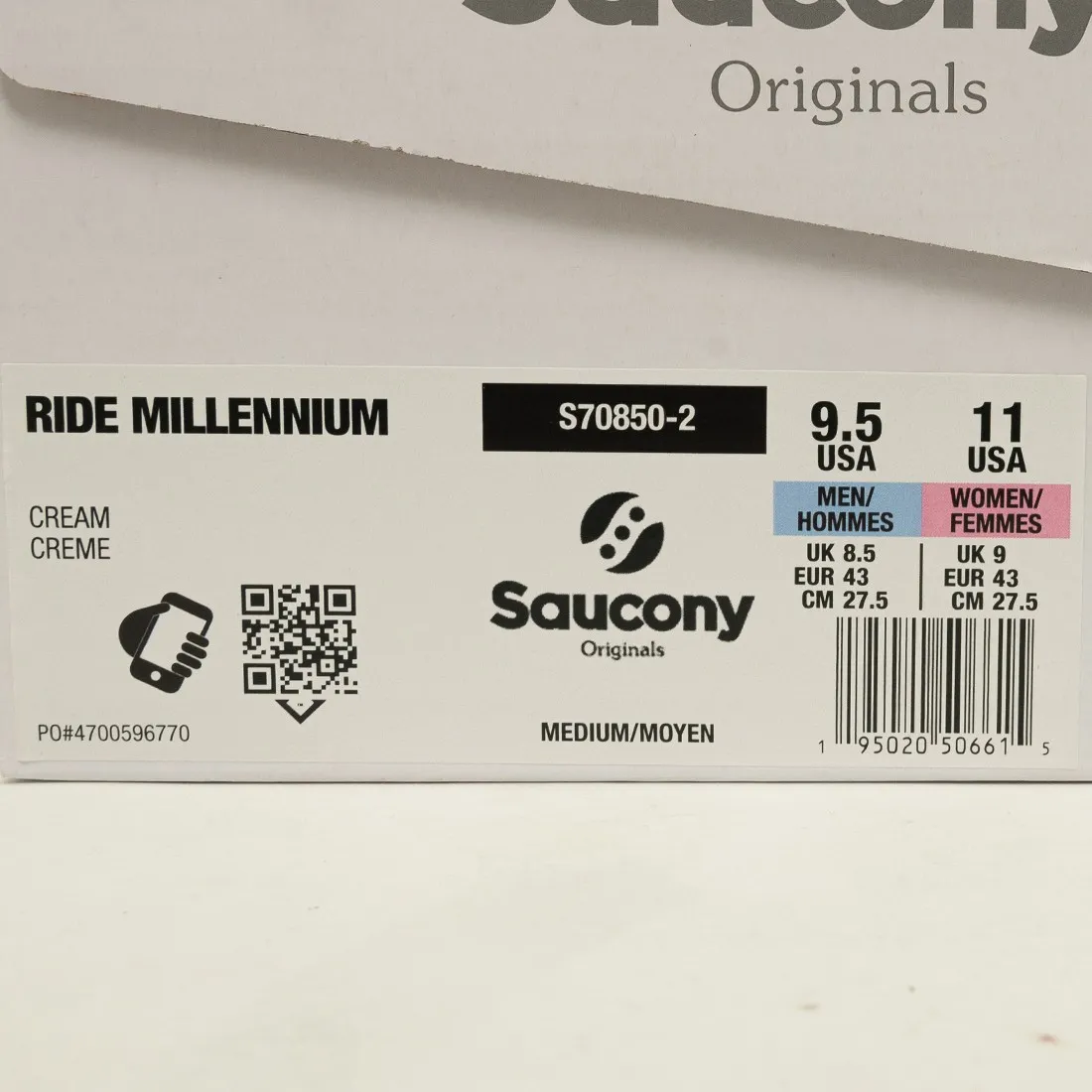 Saucony Men Ride Millennium (cream)