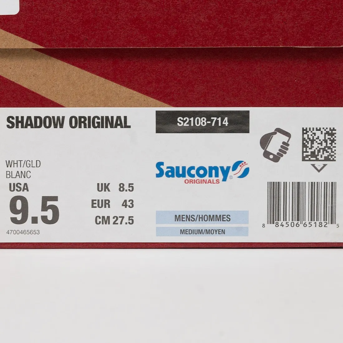 Saucony Men Shadow Original (white / gold)