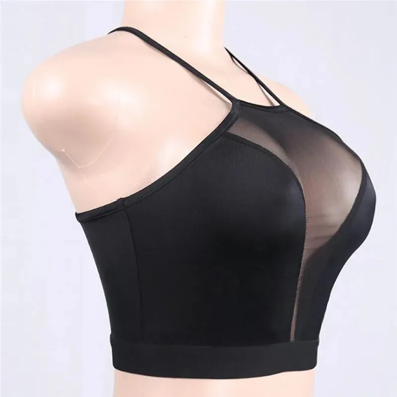 Sexy Mesh Sleeveless Crop Top