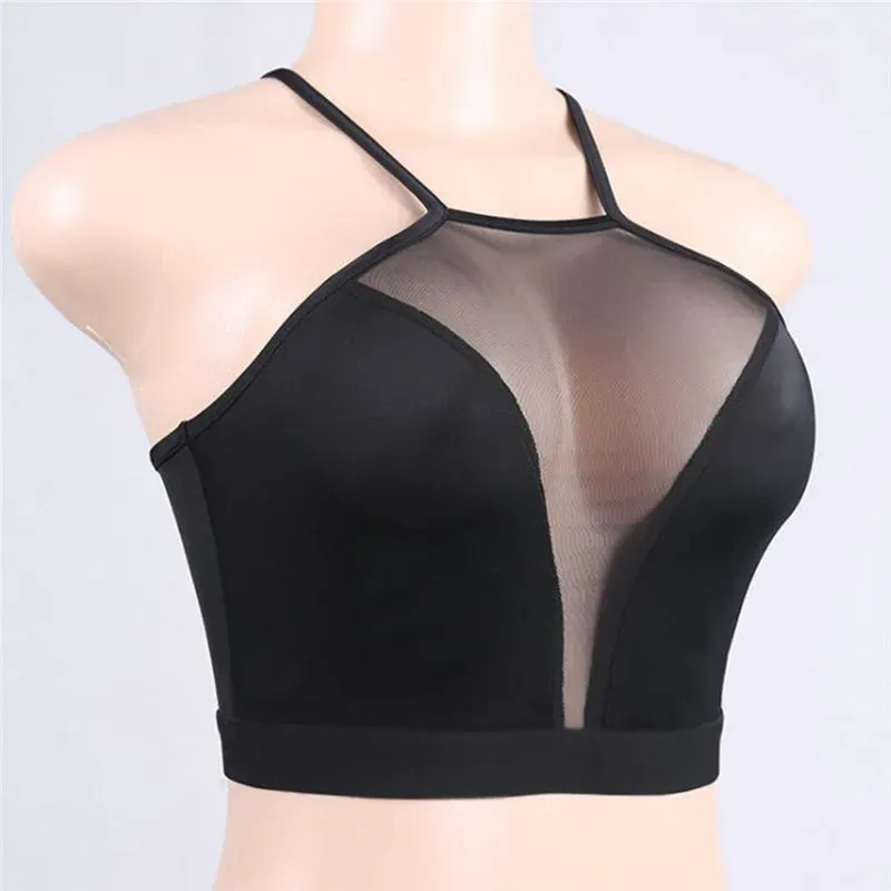 Sexy Mesh Sleeveless Crop Top