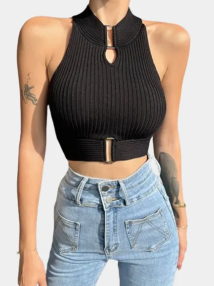 Sexy Sleeveless Crop Top Summer