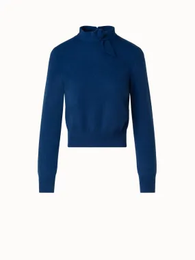 Short Cashmere Pullover With Knot Detail